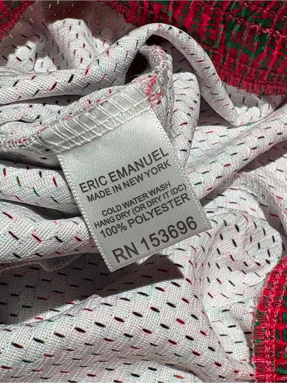 Eric Emanuel EE x Gucci Collab Red and Green Mesh Shorts Brand New